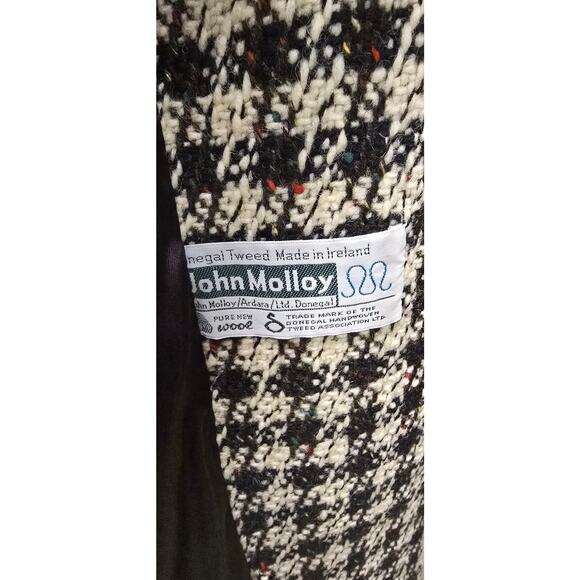 Vintage Charter Clip John Molloy Wool Coat Made in Ireland Size 6 Donegal Tweed - Picture 12 of 15